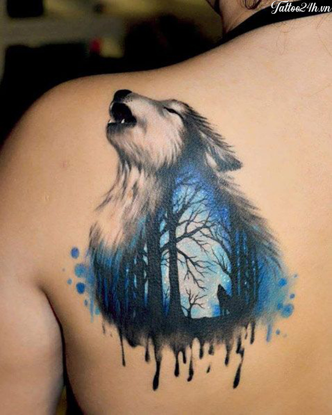 Ý nghĩa hình xăm chó sói mạnh mẽ xăm hình đầu sói đẹp
